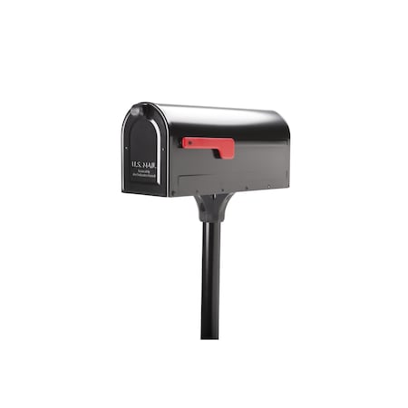 Architectural Mailboxes Mailbox and Post Kit, Black, Medium 7680B-10